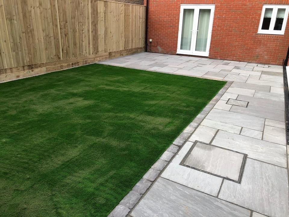 Patio Kandla Gray Sandstone Paving Project In Rickmansworth (10) Patio Kandla Gray Sandstone Paving Project In Rickmansworth (10)