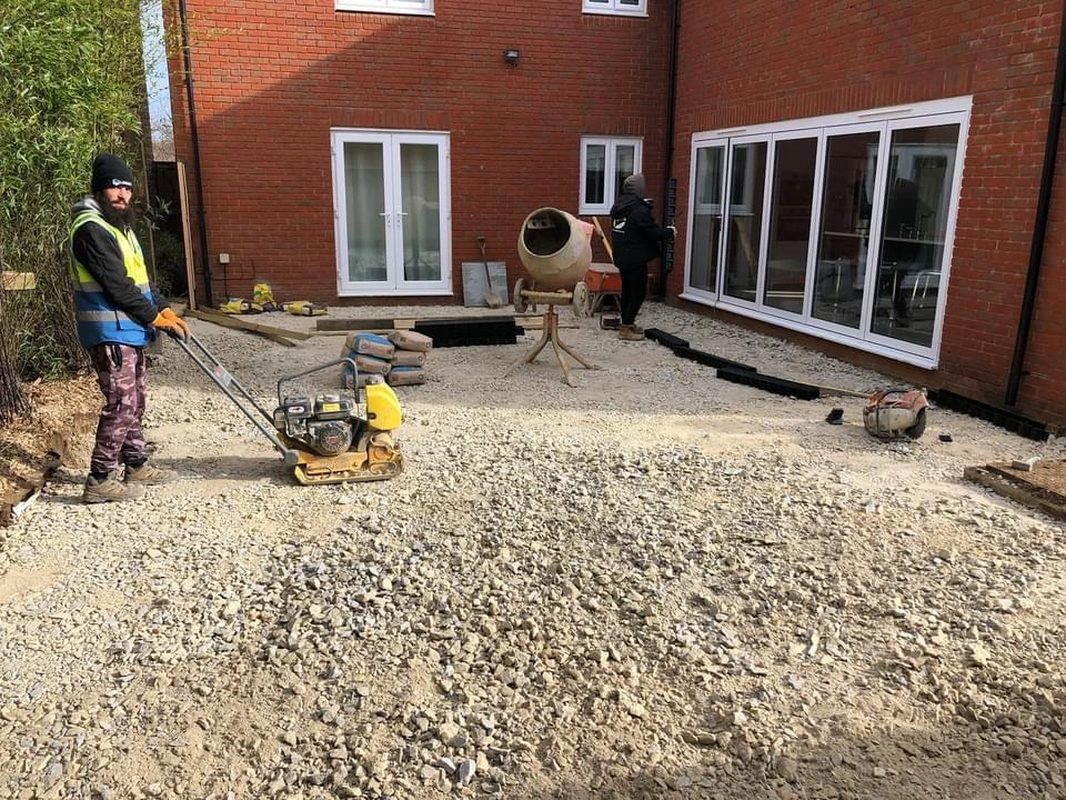 Patio Kandla Gray Sandstone Paving Project In Rickmansworth (3) Patio Kandla Gray Sandstone Paving Project In Rickmansworth (3)