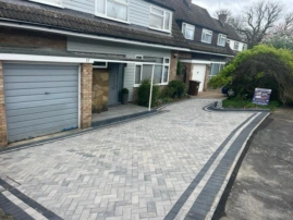 Bushy Block Paved Driveway With Porcelain Step 06 Bushy Block Paved Driveway With Porcelain Step 06