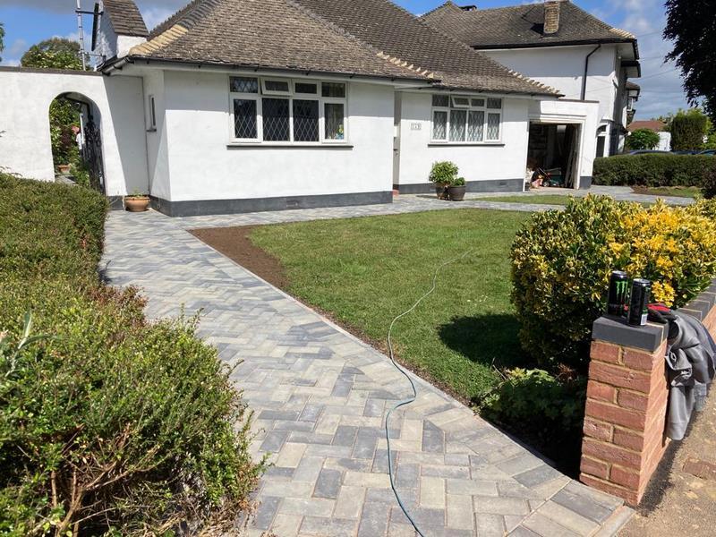 driveway patio groundwork project watford 03
