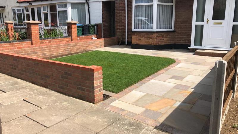 Front Garden Slab Paving Step 05