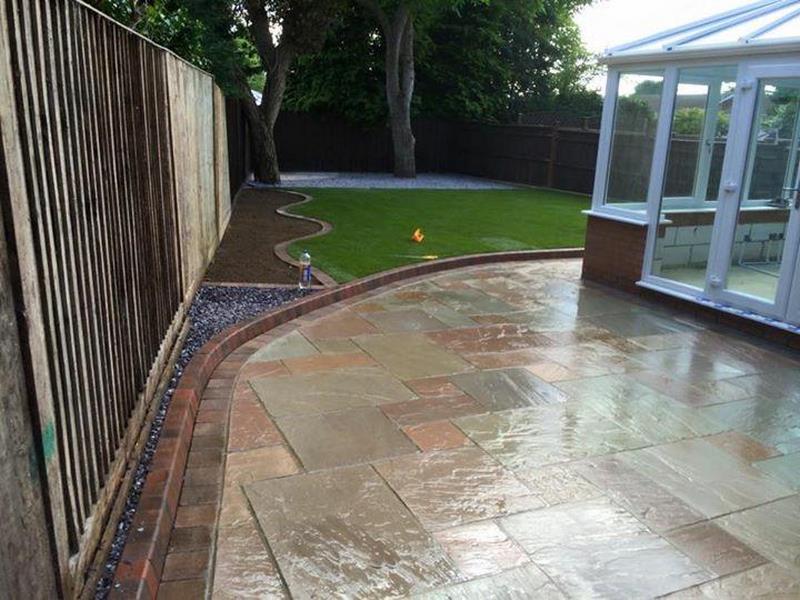 Sandstone Patio New Lawn Turn Watford 02